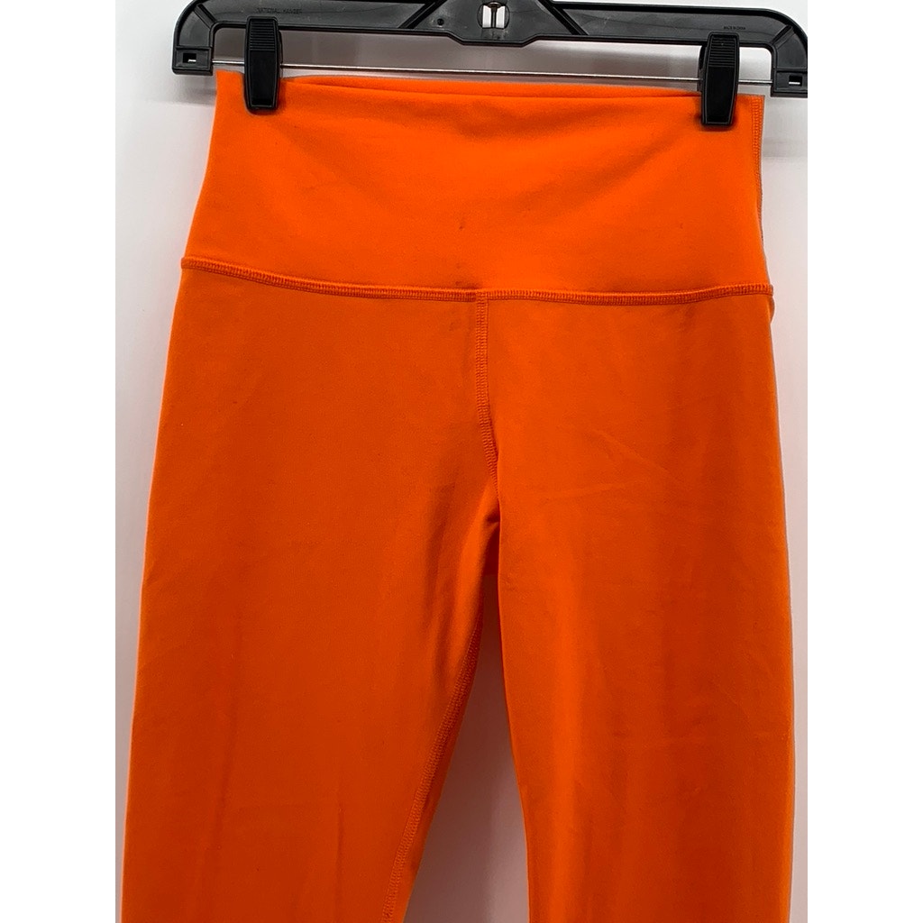ALO YOGA Women's Bright Orange Capri Leggings SZ S
