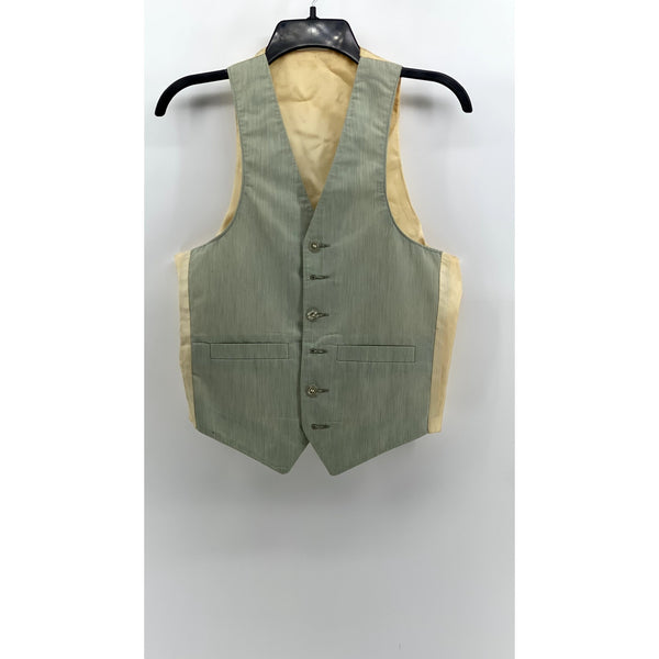 VAUGHN AT SATHER GATE Men's Vintage Green Six-Button Suit Vest SZ S