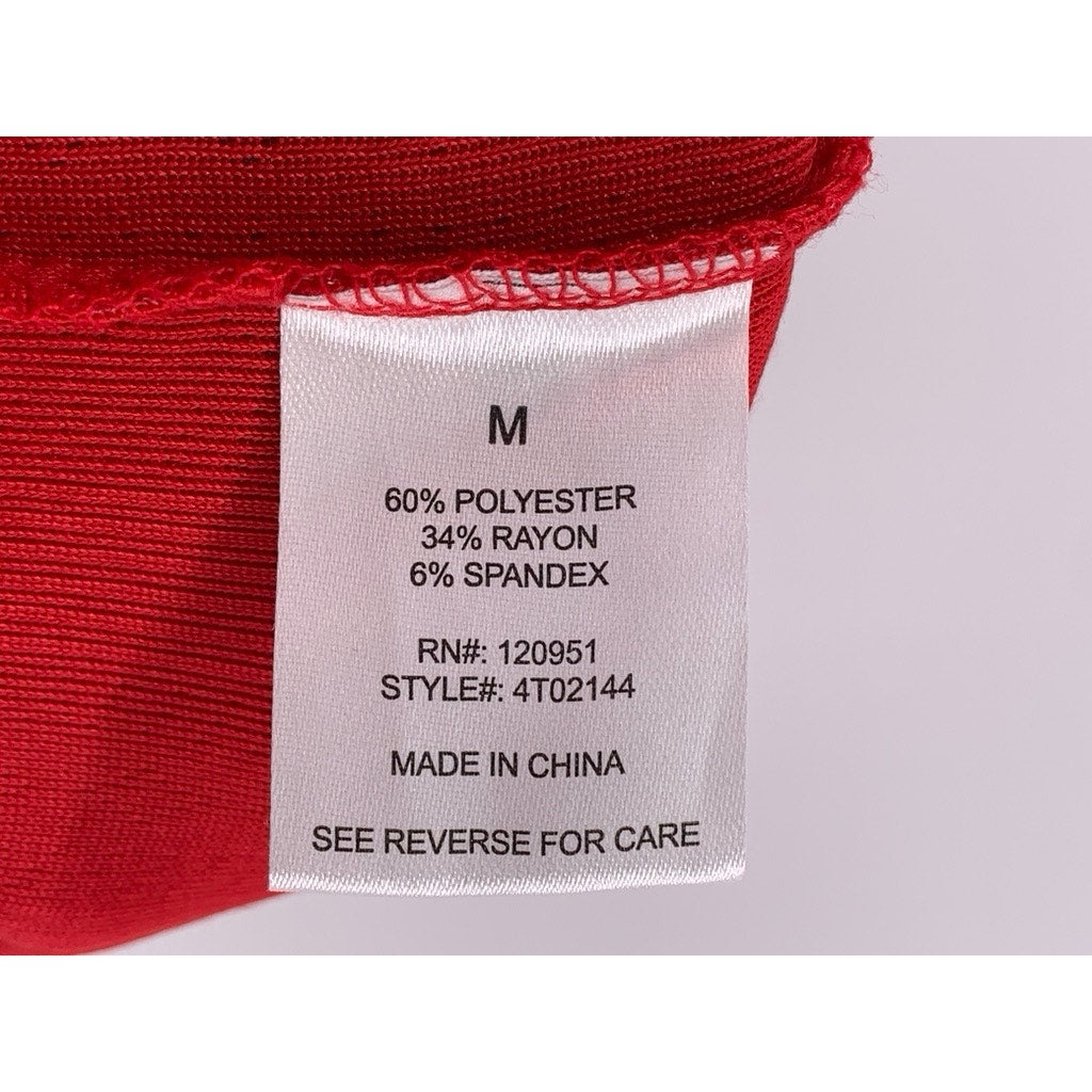 PINK ROSE Women's Red Bear Print Relaxed Fit Pajama Pants SZ M
