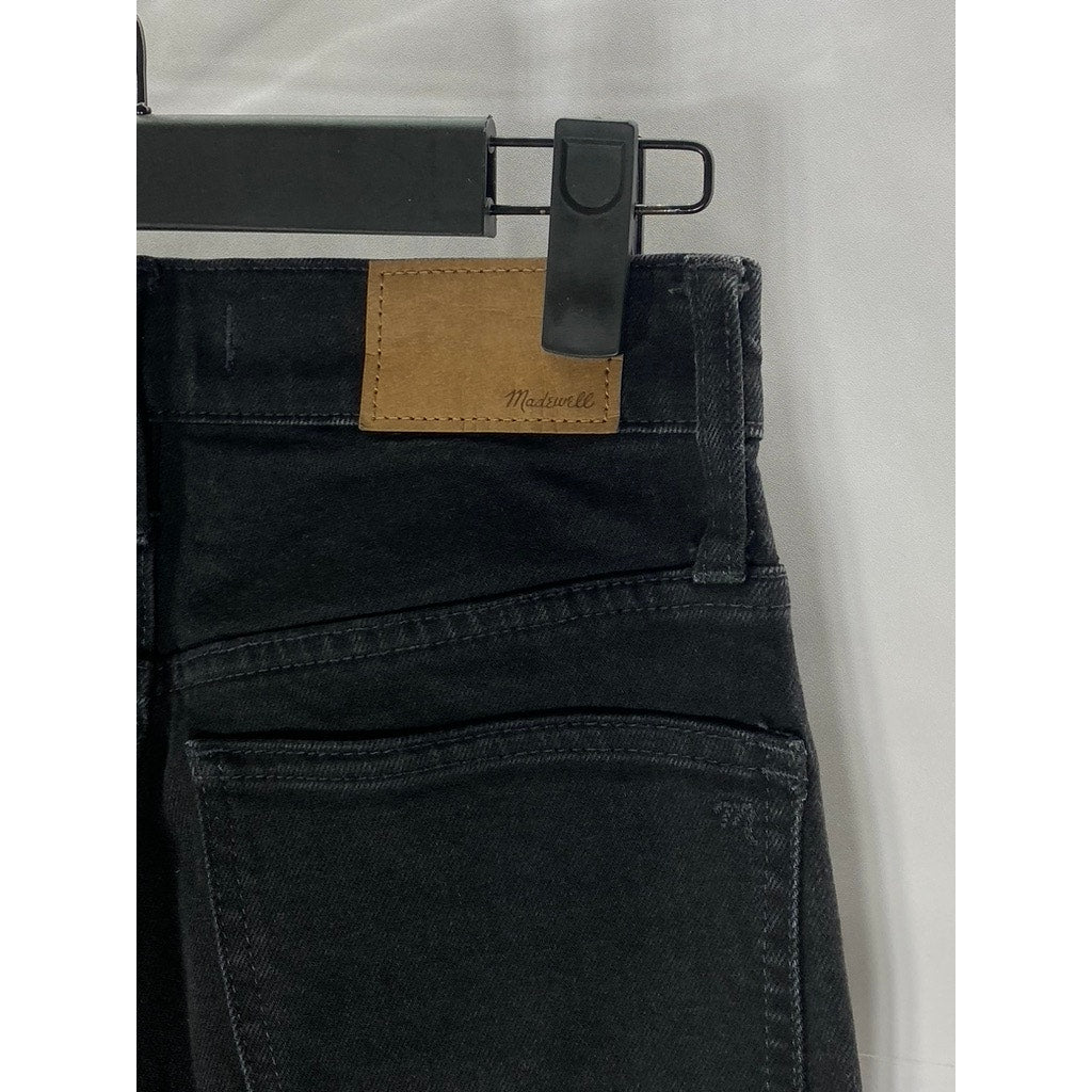 MADEWELL Women’s Black Solid Denim The Perfect Vintage Flare Jean SZ 23