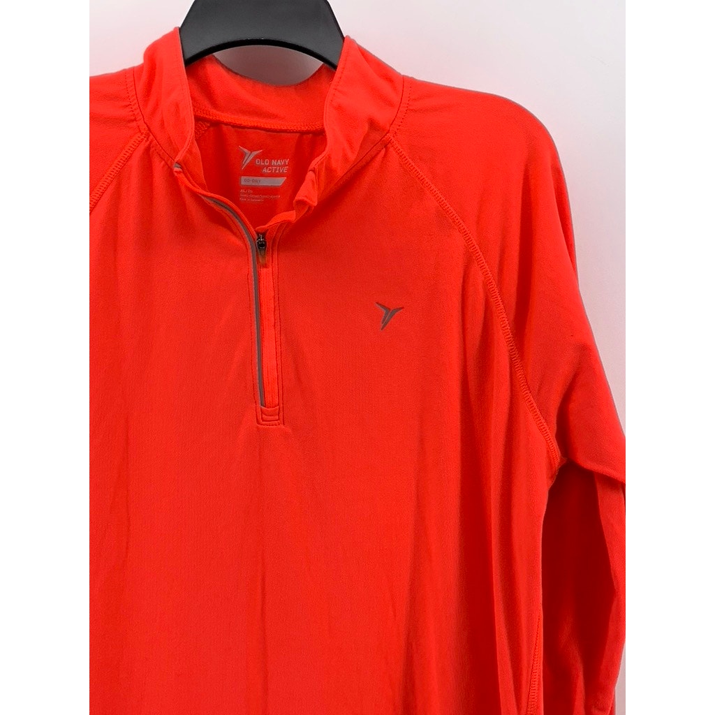 OLD NAVY ACTIVE Women's Neon Orange Semi Fitted Go-Dry Sweatshirt SZ XL
