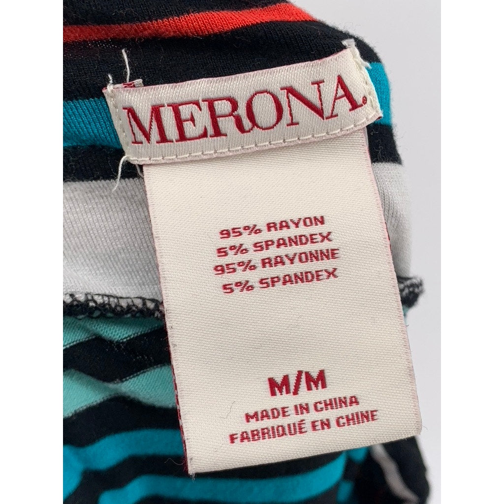 MERONA Women's Multicolor Striped A-Line Maxi Skirt SZ M