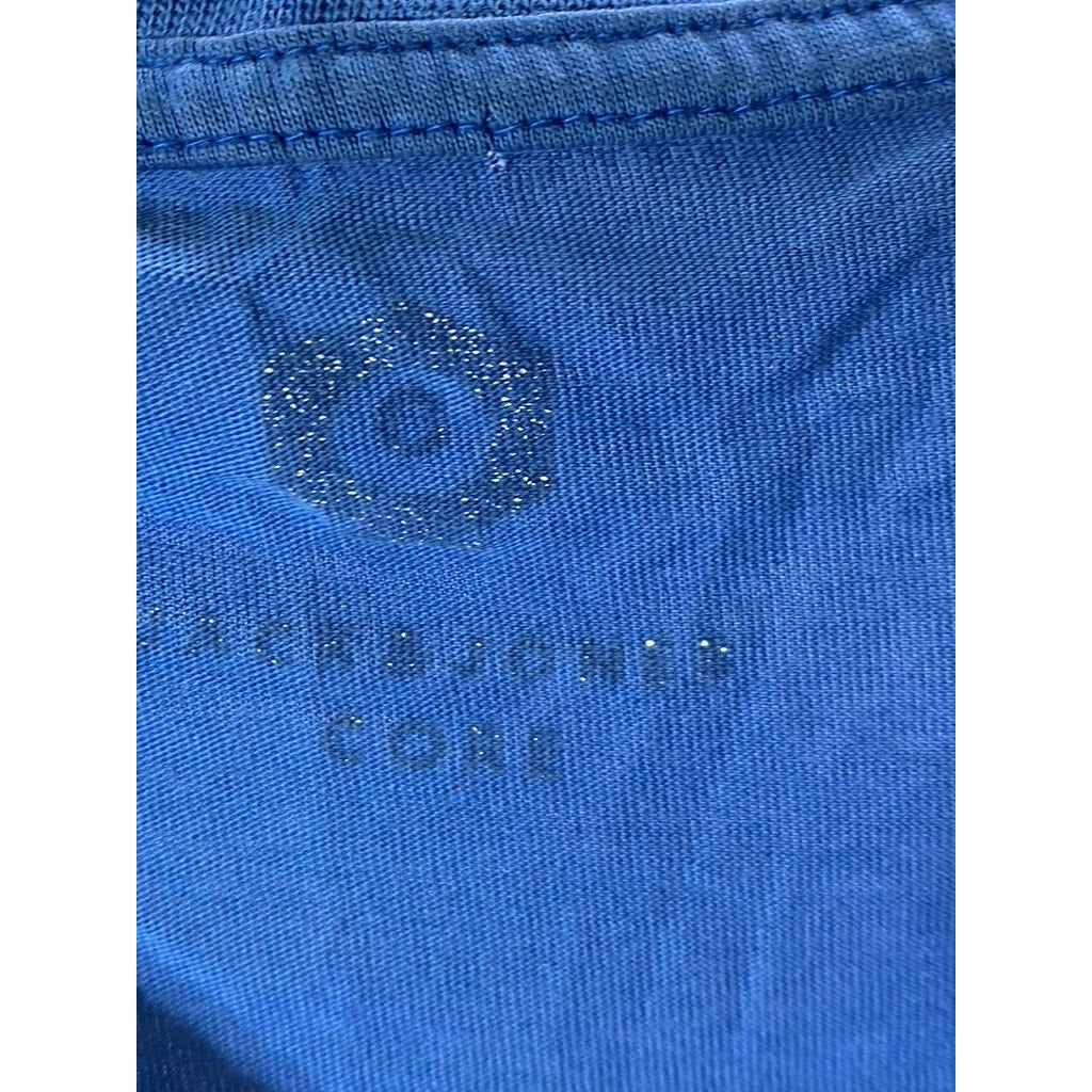 JACK JONES Men's Dark Blue "Yesterday Today Tomorrow" Logo Crewneck T-Shirt SZ L