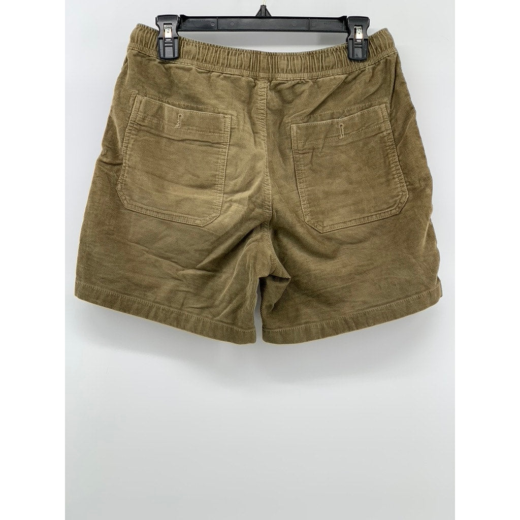 WALLACE & BARNES Men's Tan Corduroy 6" Pull-On Drawstring Shorts SZ S