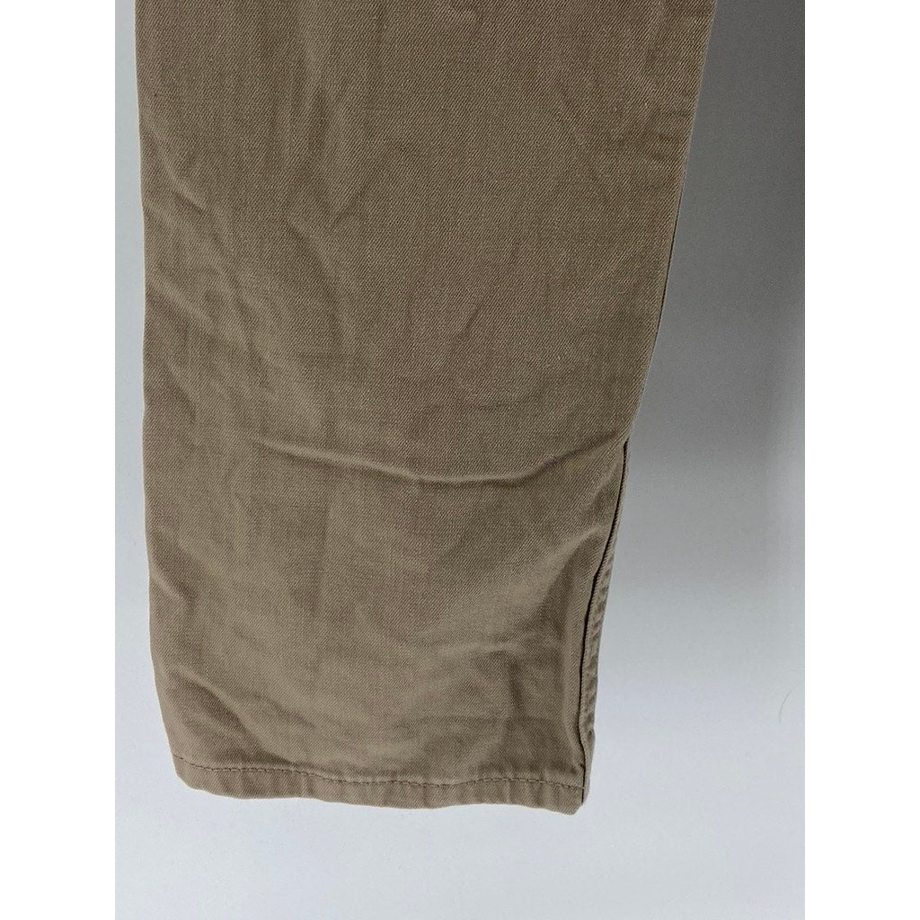 LEVI'S Men's Tan 505 Regular-Fit Straight-Leg Denim Five-Pocket Jeans SZ 31X32