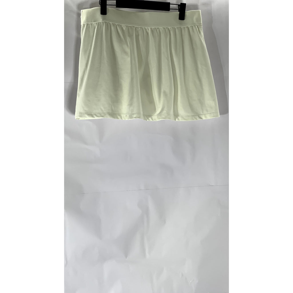 GAP Women's Petite Off-White Eclipse Front Split Hem Active Skort SZ L