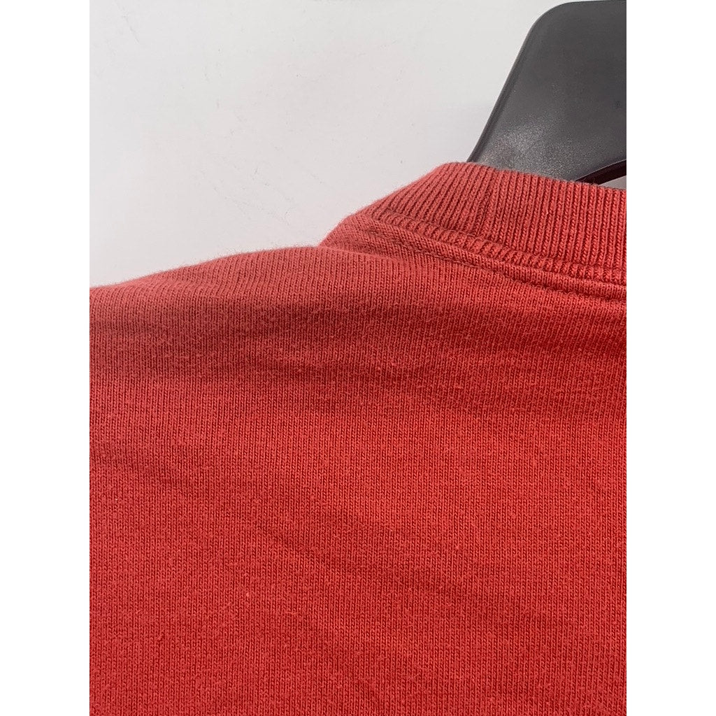 L.L. Bean Men's Red Striped Traditional Fit Sweatshirt SZ S