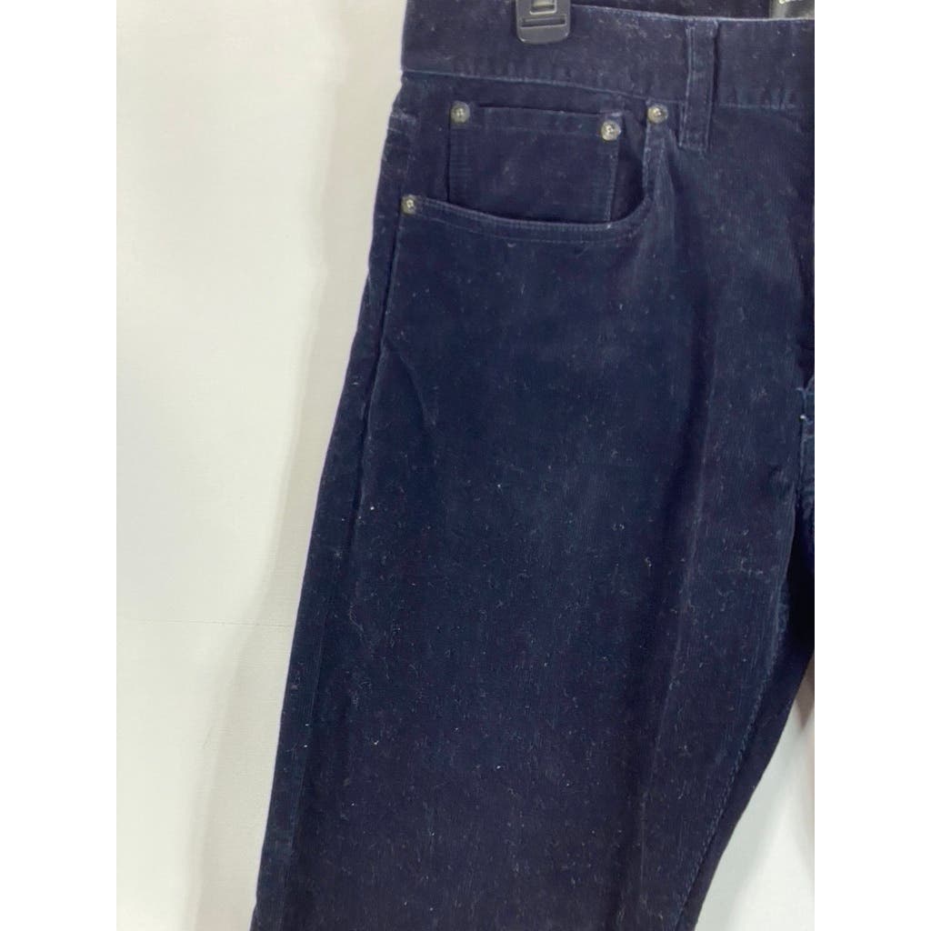 CLUB MONACO Women's Dark Blue 1985 Extra Slim-Fit Five-Pocket Corduroy Pant SZ32