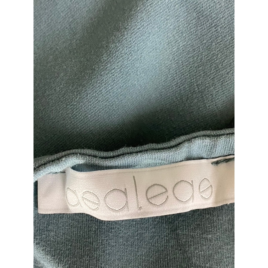 BEALEAS Women's Green V-Neck Solid Spaghetti Strap Organic Cotton Crop Top SZ XS