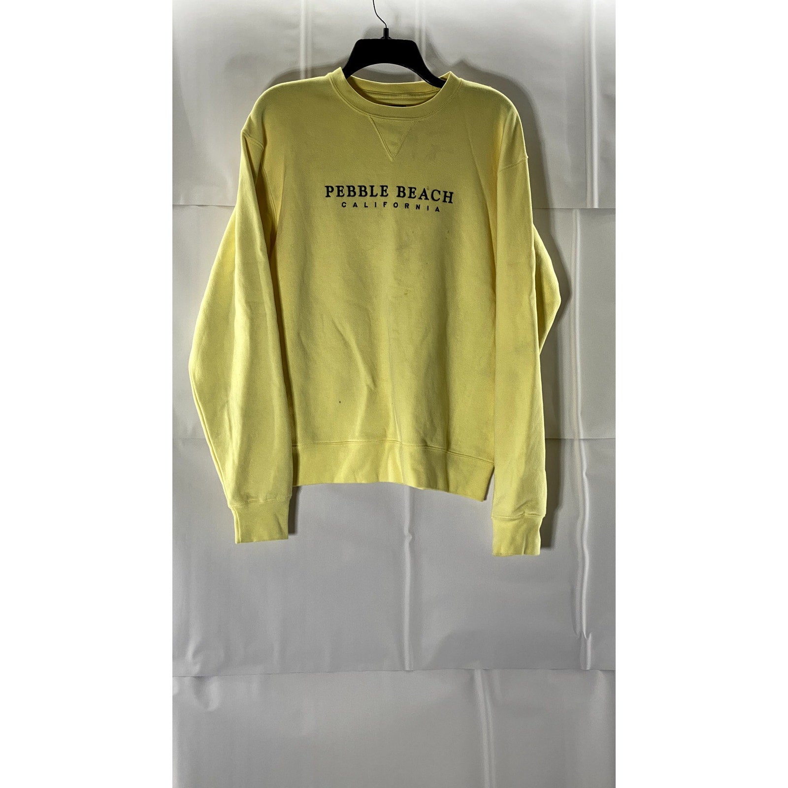 BIG COTTON BETTER THAN BASIC Gear Men's Yellow Pebble Beach Logo Sweatshirt SZ S