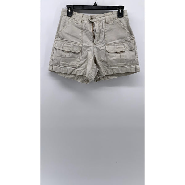 AMERICAN EAGLE Women's Vintage Beige Denim Cargo Shorts SZ 4
