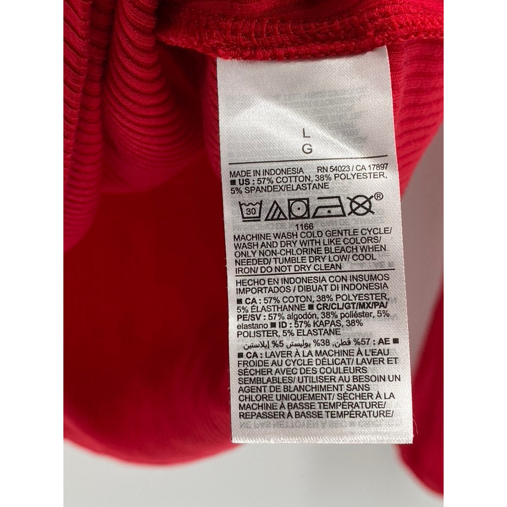 OLD NAVY Women's Red Solid Knit Pullover Turtleneck Sweater SZ L