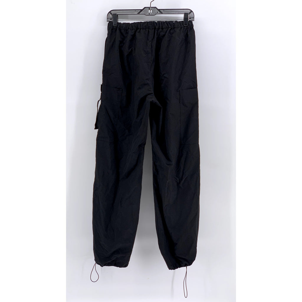 LOVE TREE Women's Black Solid Lightweight Cargo Pants SZ S