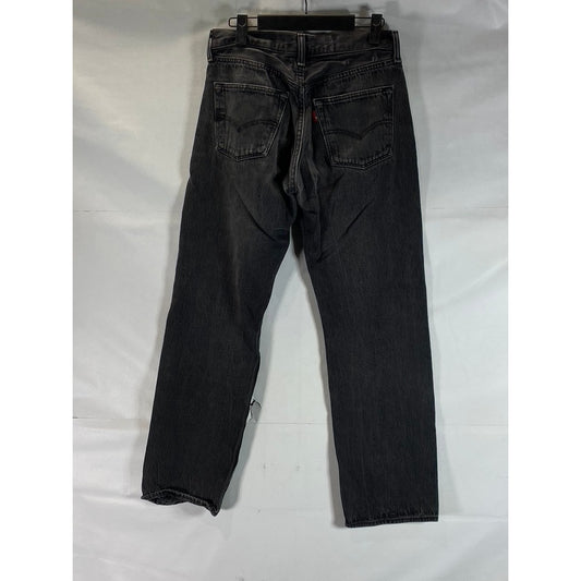 LEVI'S Men's Dark Grey 501 Button-Fly Five-Pocket Straight-Leg Jeans SZ 30X32