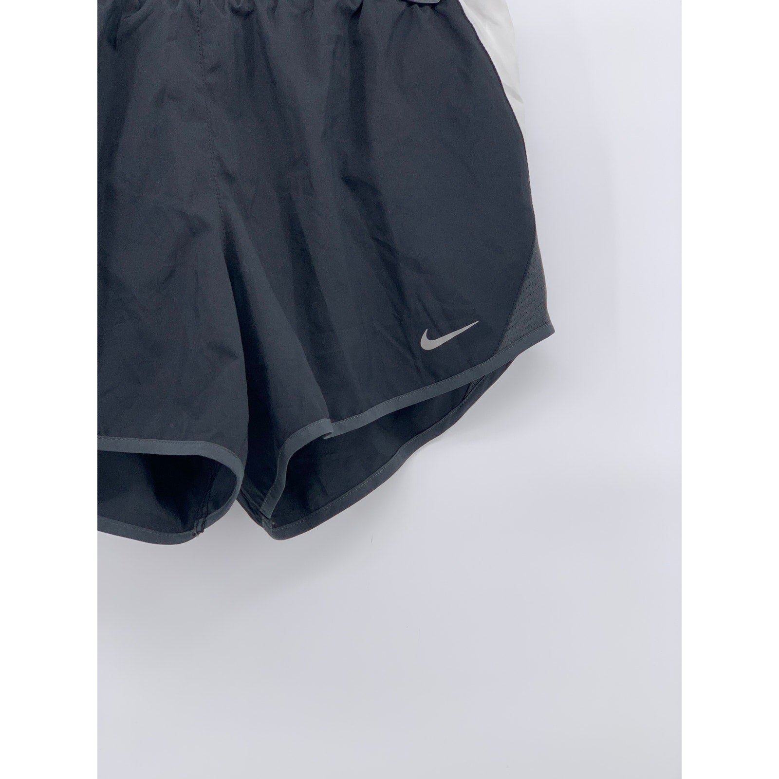 NIKE Women's Black Mesh Lined Pull-On Dri-Fit Drawstring Active Shorts SZ S