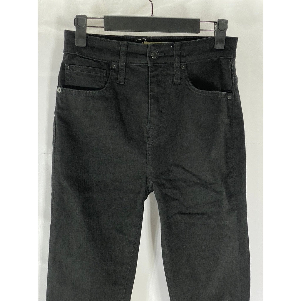 MADEWELL Women's Black Solid Denim Curvy High-Rise Skinny Jeans SZ 26