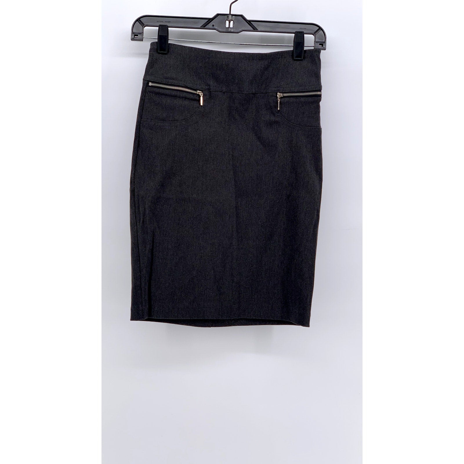 JOE B By Benbasset Women's Black Zipper-Pocket Denim Skirt SZ S