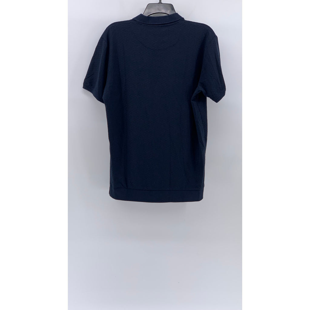 CACTUS MAN Ricky Singh Men's Navy Short Sleeve Classic Fit Polo Shirt SZ L