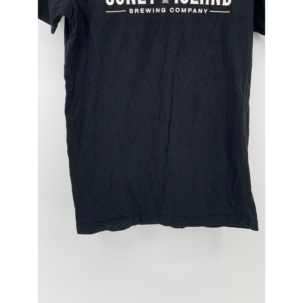 NEXT LEVEL APPAREL Men's Black Coney Island Crewneck Short Sleeve T-Shirt SZ S