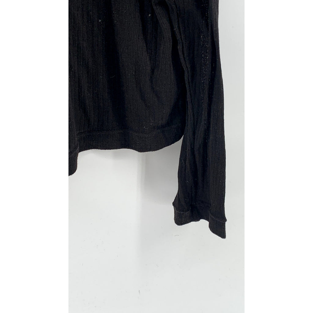 H&M Women's Black Rib Knit Pullover Long Sleeve Turtleneck Sweater SZ 2XL