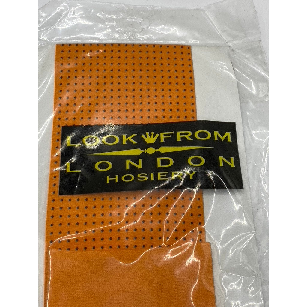 LOOK FROM LONDON HOISERY Women's Orange Micro Dot Pull-On Ankle Socks SZ OS