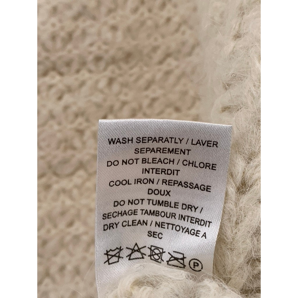 IRO Women's Beige Suri Alpaca-Merino Wool Knit Oversized Crewneck Sweater SZ S