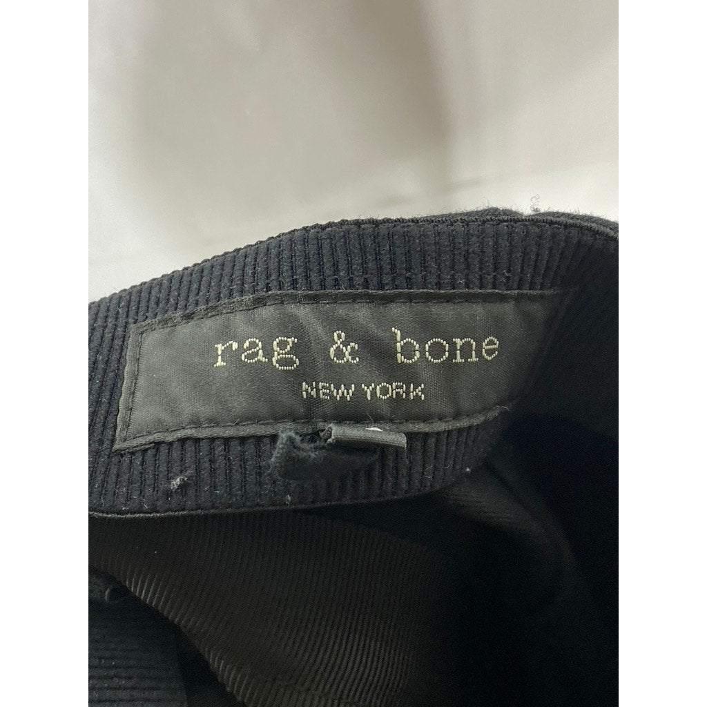 RAG & BONE Women's Black Zipper-Pocket Pull-On Skinny Pant SZ 0