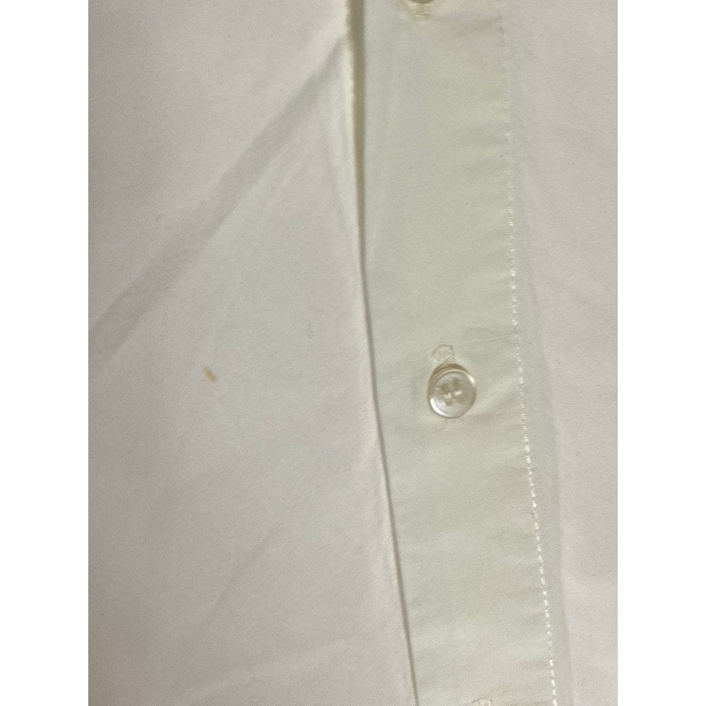 MILLIE RESORT & TRAVEL Women's White Regular-Fit Button-Up Long Sleeve Top SZ XS