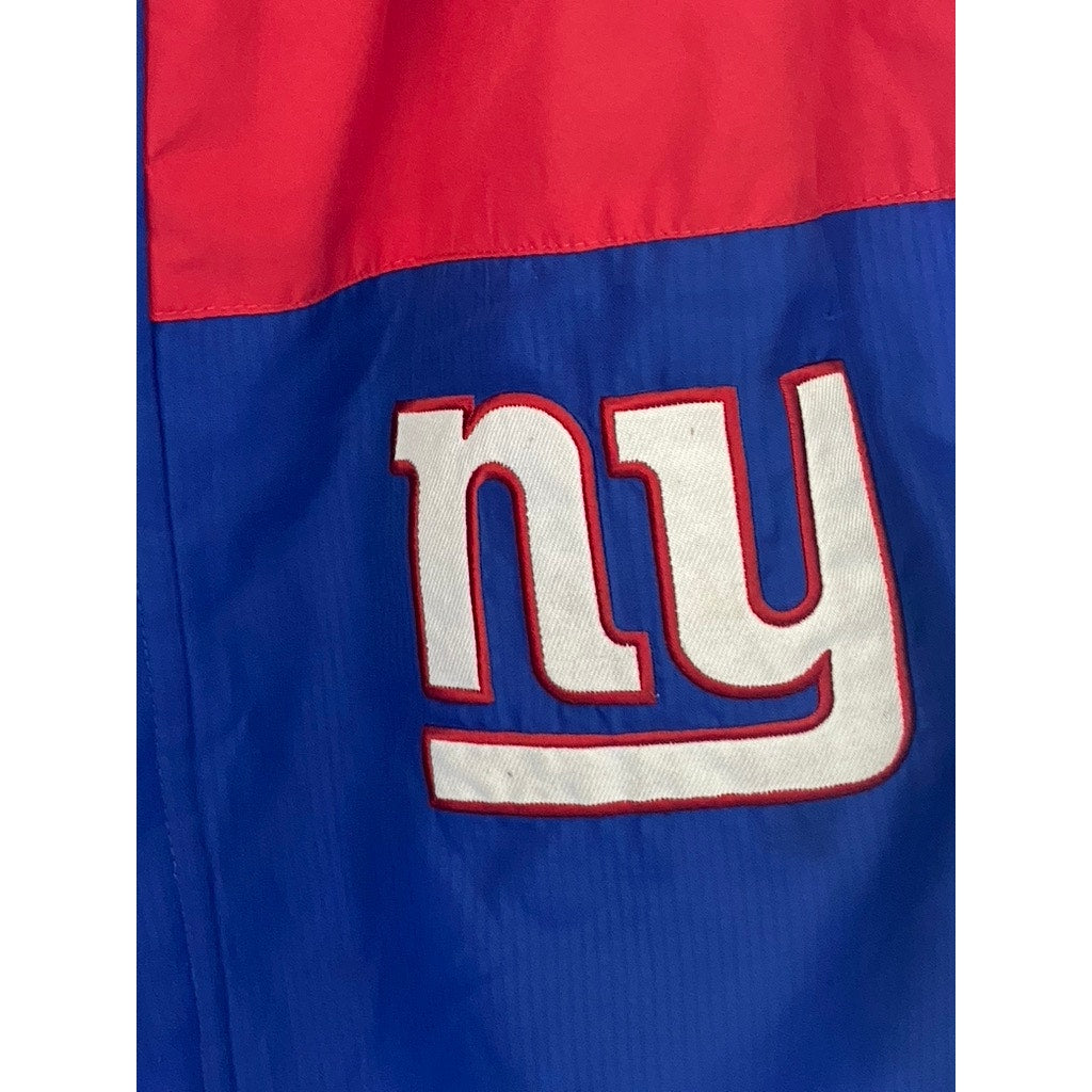 G-III APPAREL GROUP Men's Blue/Red/White Colorblock New York Giants Jacket SZ2XL