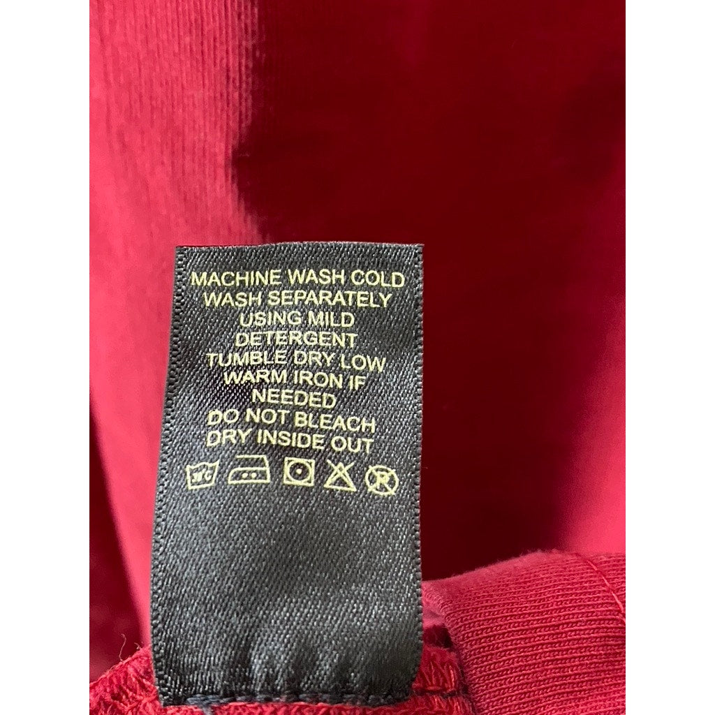 RIGO Men's Red/Black "Bronx" Logo Crewneck Casual Long Sleeve T-Shirt SZ L