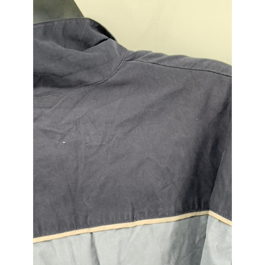 CROFT & BARROW SPORT Men's Navy Stand Collar Zip-Up Windbreaker Jacket SZ M