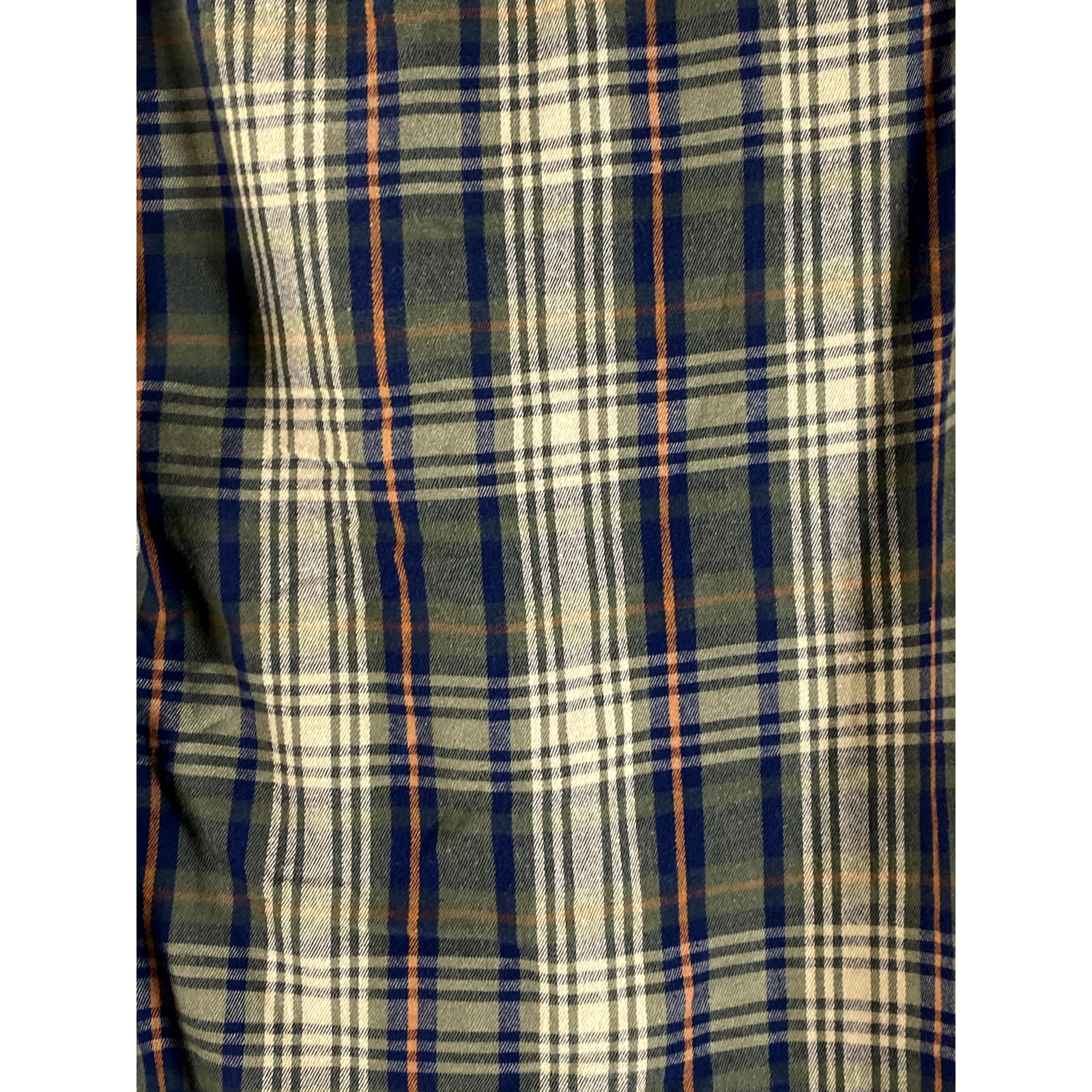 TAILOR VINTAGE Men's Green/Cream Luxe Performance Button-Up Shirt SZ M