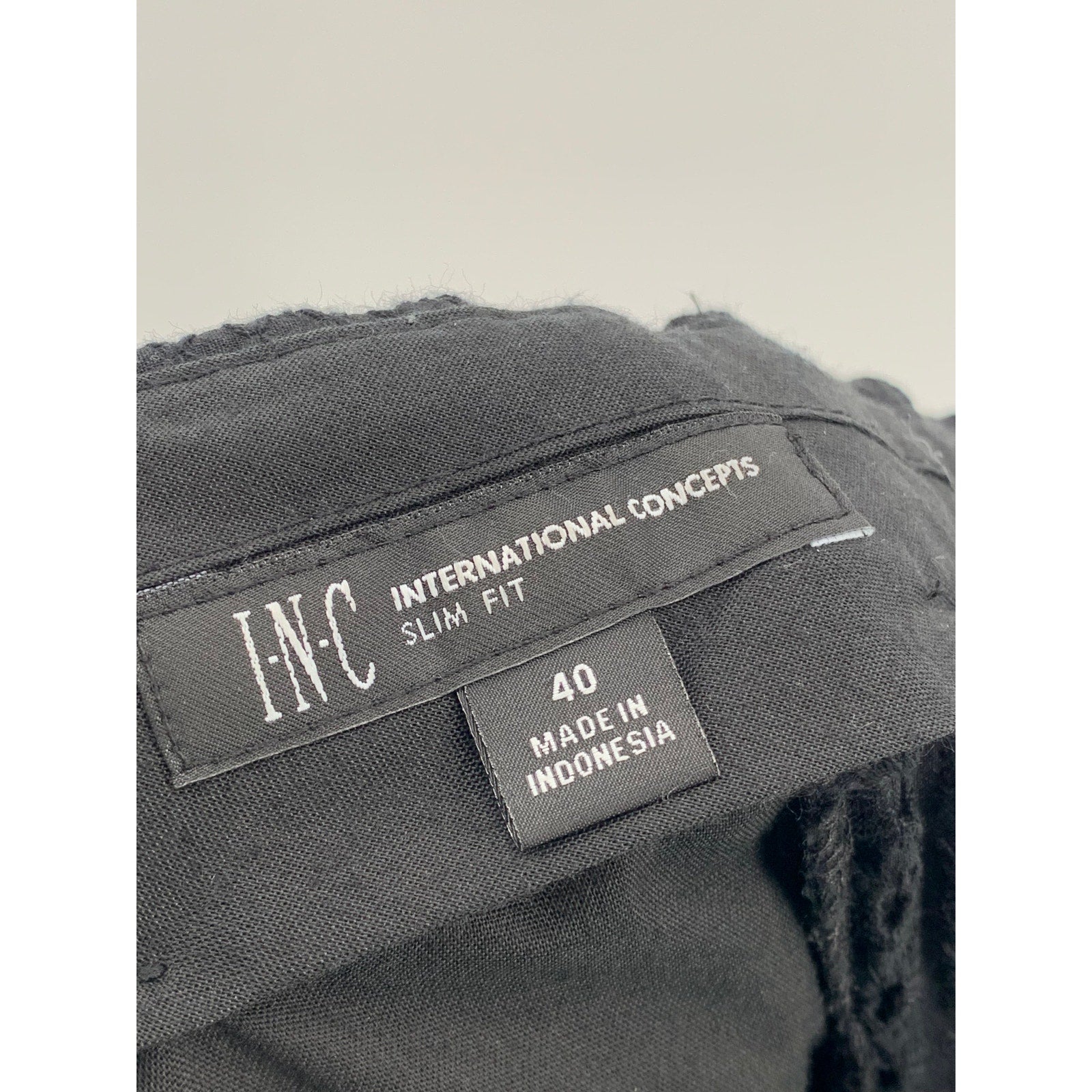 INC INTERNATIONAL CONCEPTS Men's Black Slim-Fit Eyelet Cutout Pants SZ 40