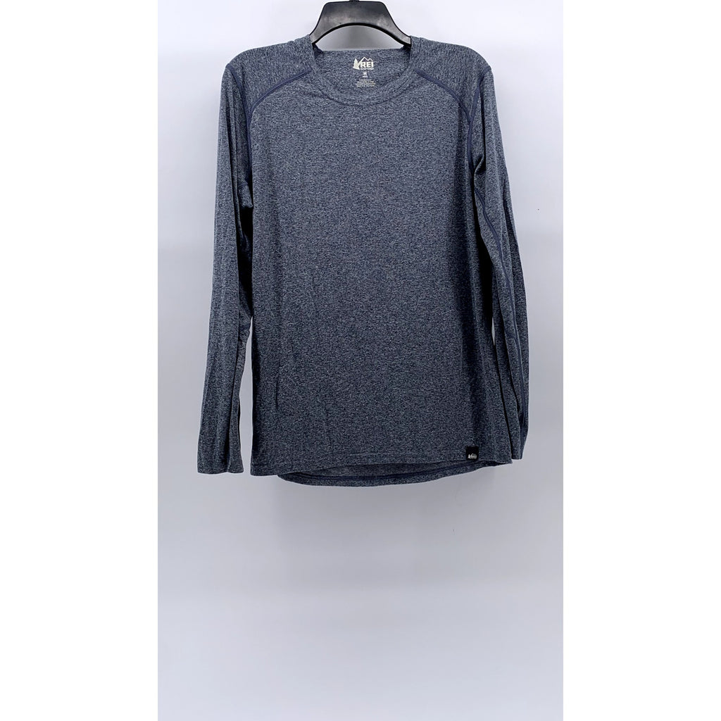 REI CO.OP Men's Heather Blue Crewneck Long Sleeve Active T-Shirt SZ M
