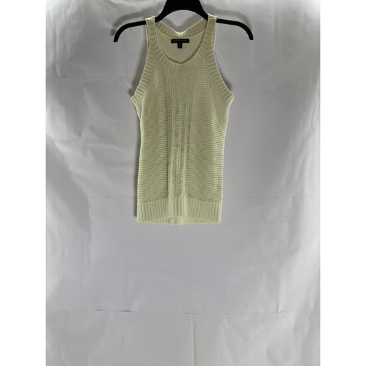 BANANA REPUBLIC Women's Cream Knit Scoop-Neck Sweater Tank Top SZ S