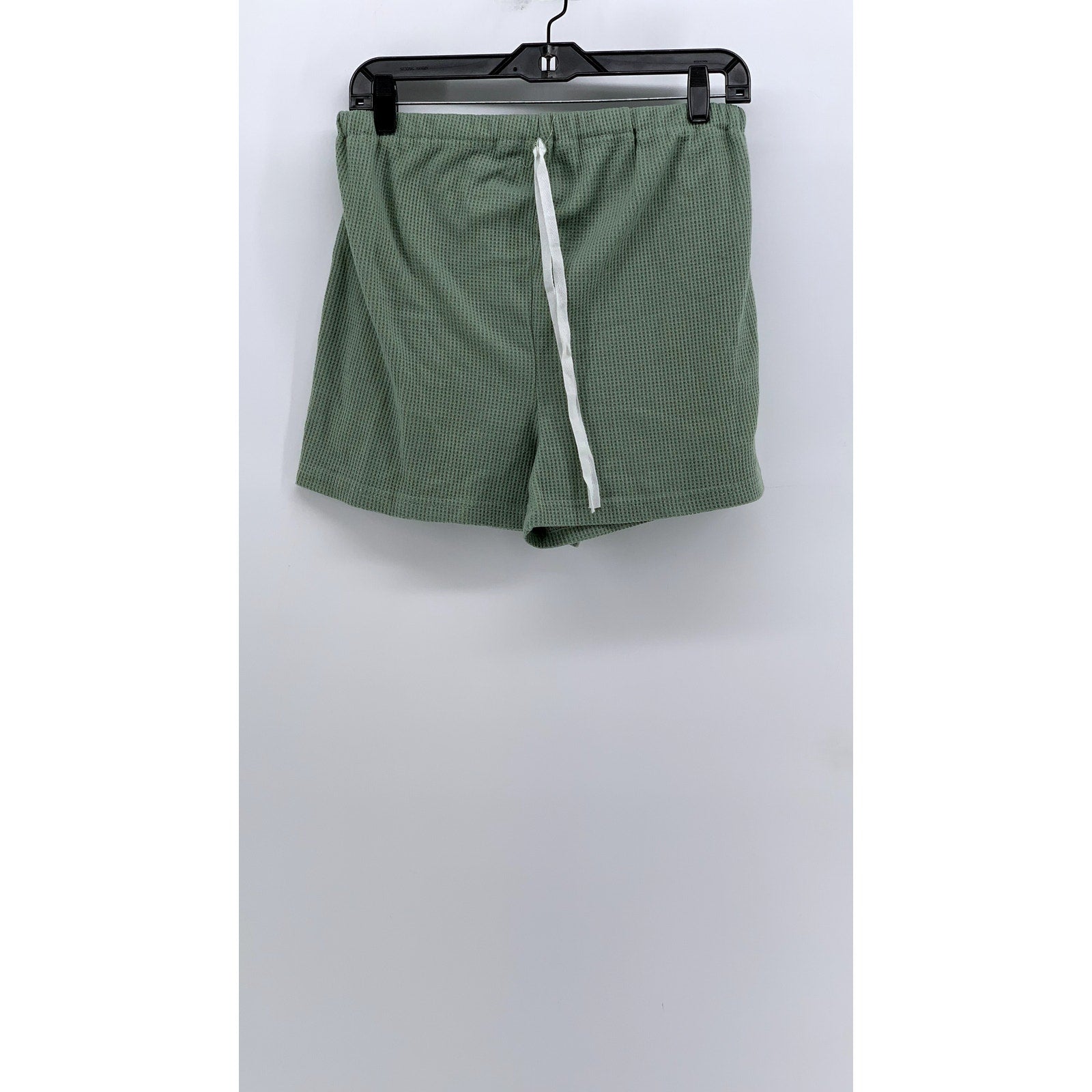SHEIN Women's Green Waffle Knit Casual High-Rise Shorts SZ 4