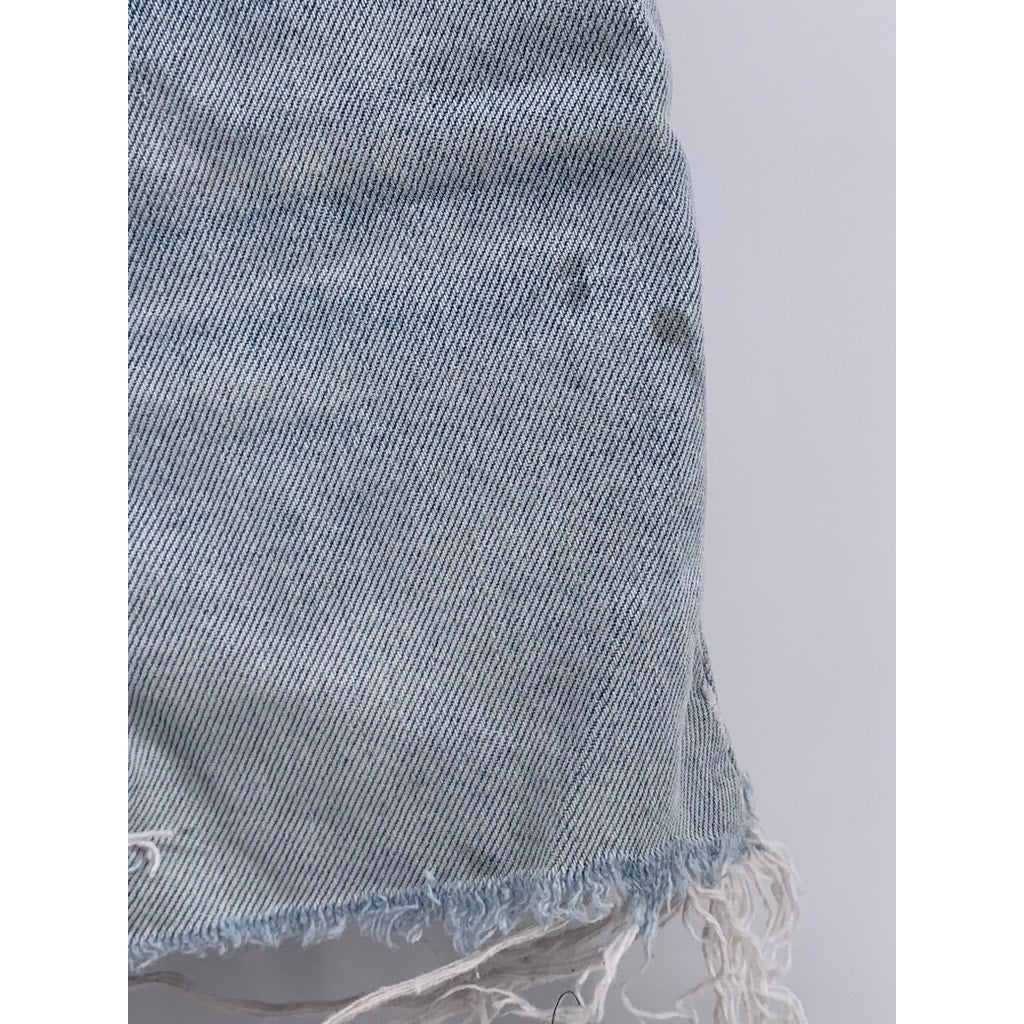 GUESS By GEORGES MARCIANO Women's Vintage Blue Denim Distressed Shorts SZ 29