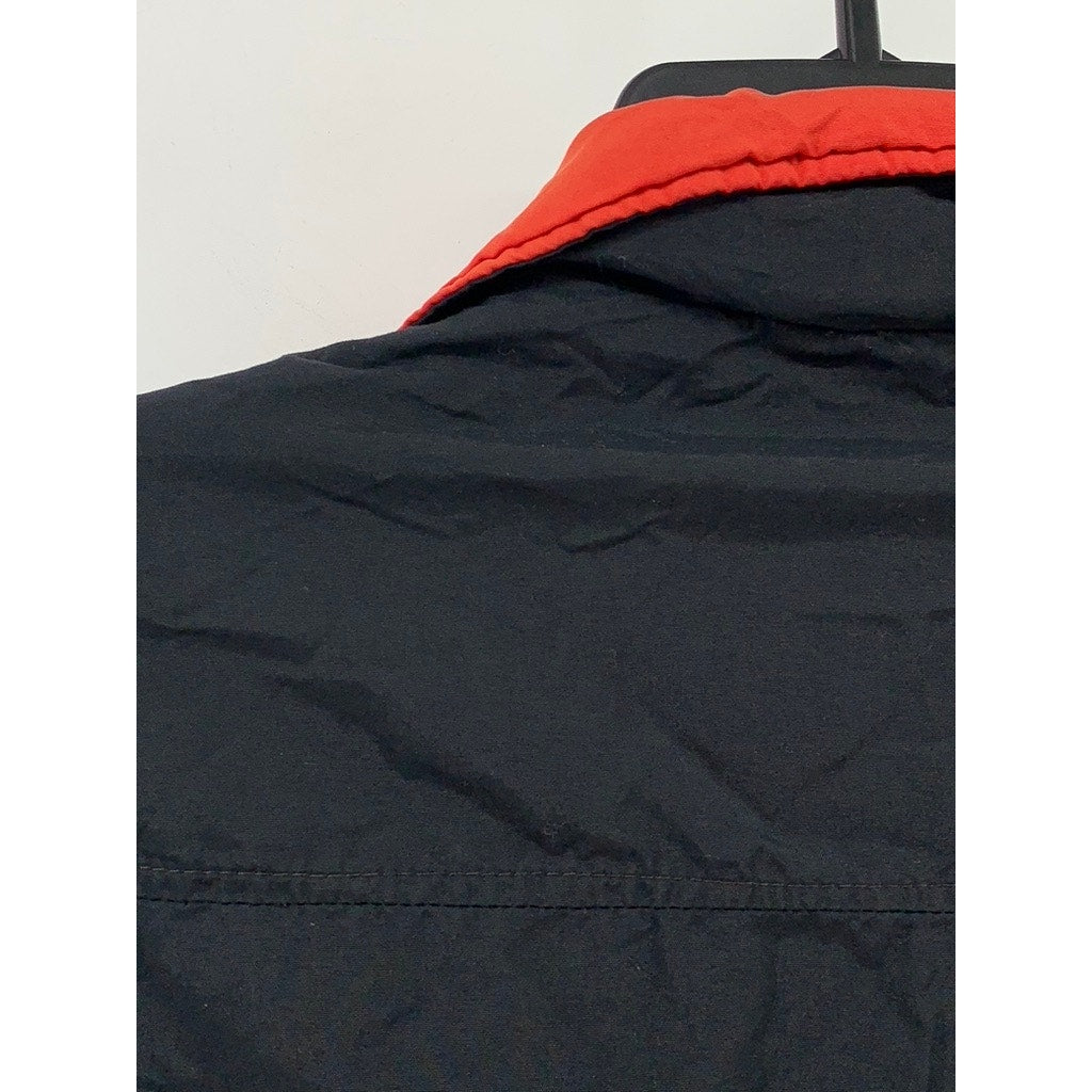 HOLLOWAY Men's Black-Red-Yellow Striped Motor Speedway Jacket SZ M