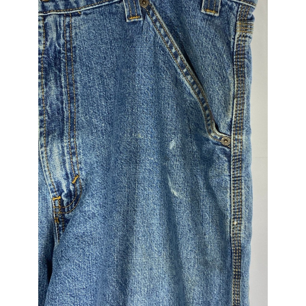 LEVIS STRAUSS SIGNATURE Men's Vintage Blue Straight-Leg Carpenter Jean SZ 36X34