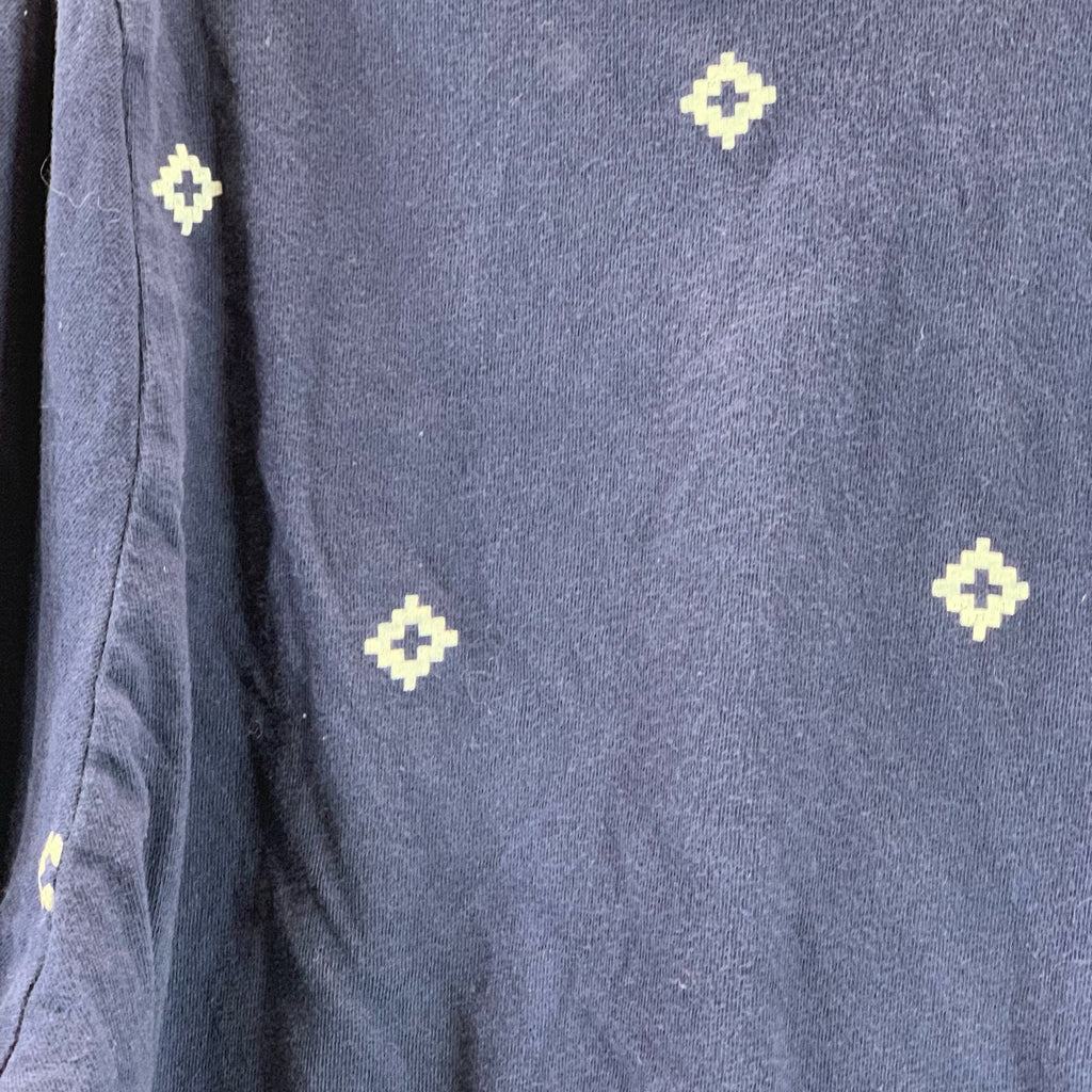 NIKE Men's Navy Crewneck Diamond Print Short Sleeve T-Shirt SZ XL