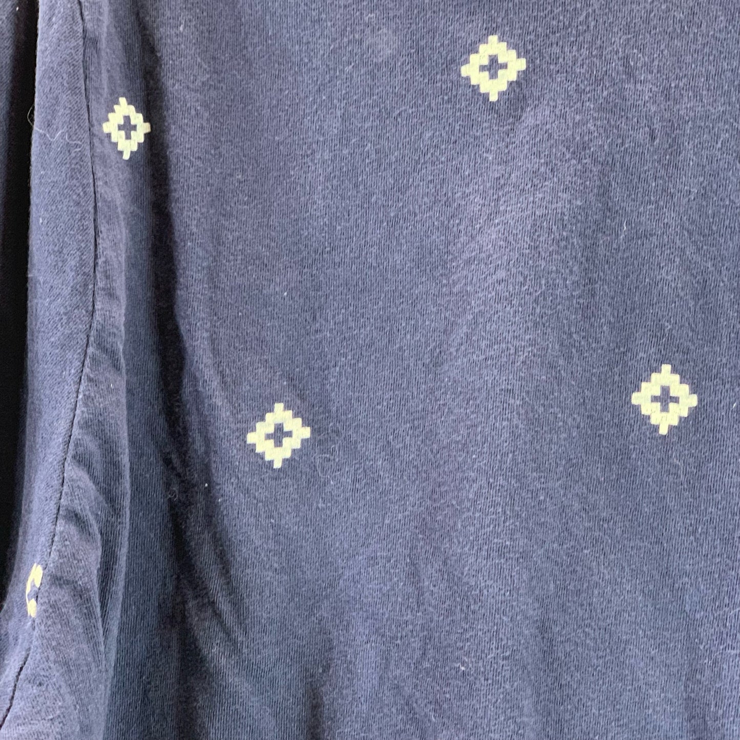 NIKE Men's Navy Crewneck Diamond Print Short Sleeve T-Shirt SZ XL