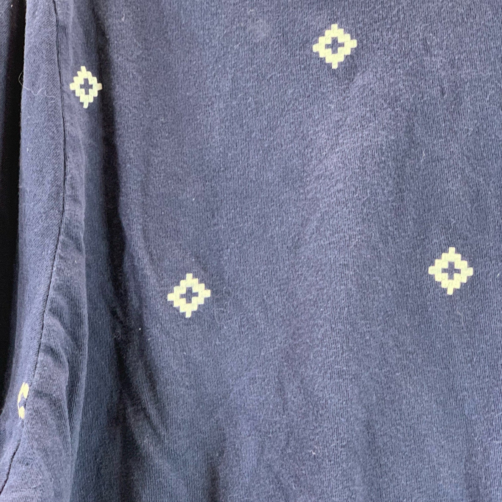 NIKE Men's Navy Crewneck Diamond Print Short Sleeve T-Shirt SZ XL