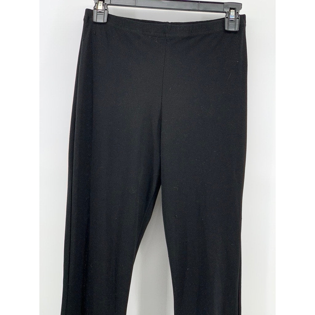 PRETTYLITTLETHING Women's Black Solid Pull-On Straight-Leg Regular-Fit Pant SZ 4