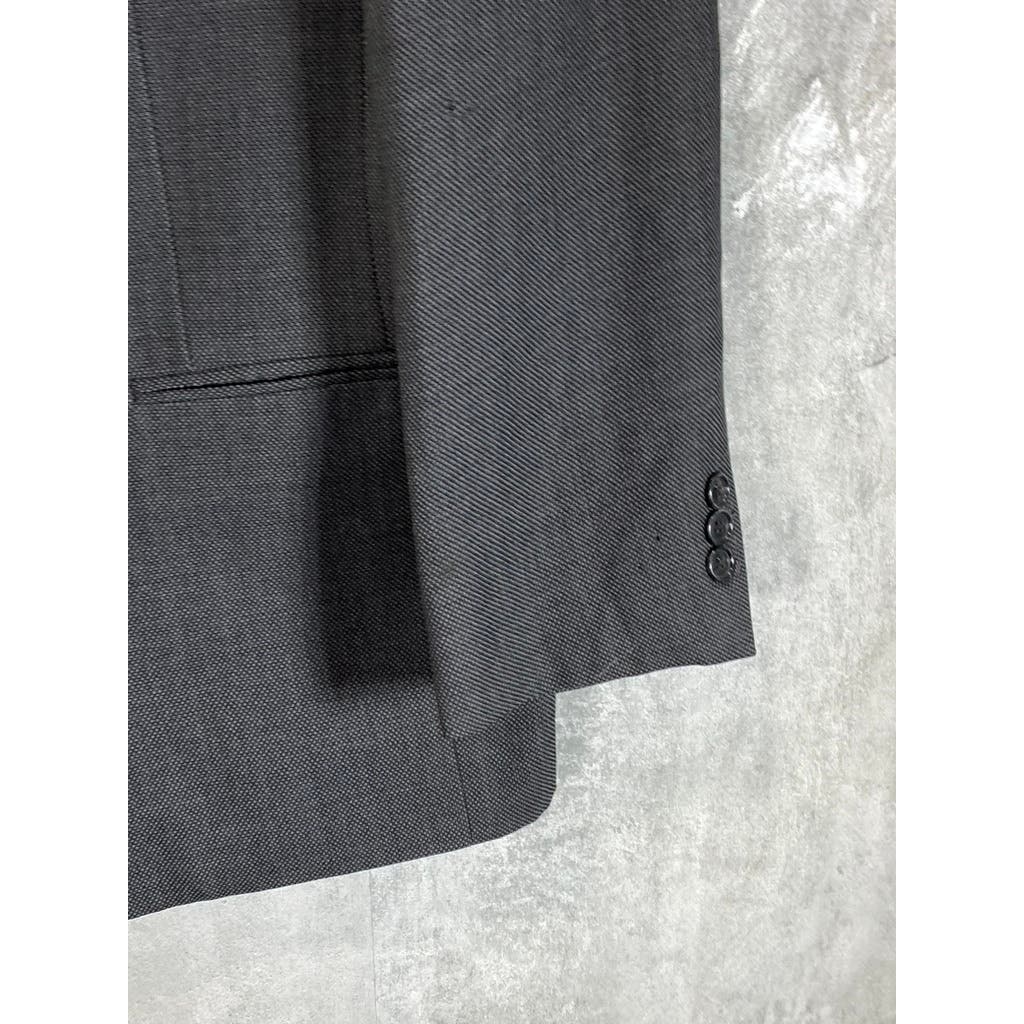 NINO CERRUTI PARIS Men's Gray Vintage Wool Regular-Fit Two-Button Blazer SZ 42R