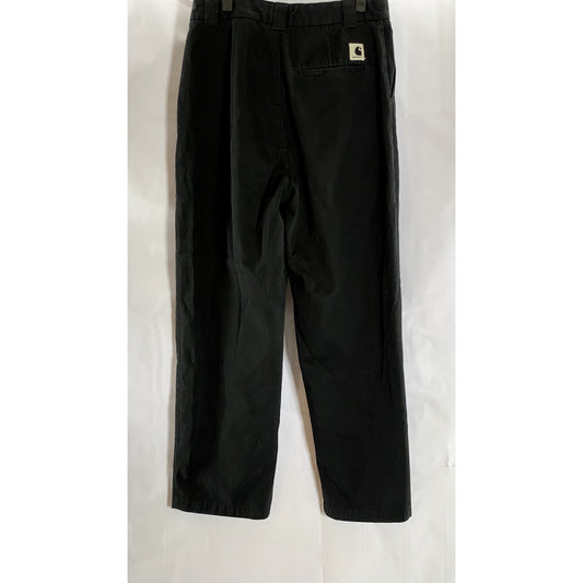CARHARTT WIP Women's Black Solid W' Tristin Relaxed-Fit Tapered-Leg Pant SZ 31