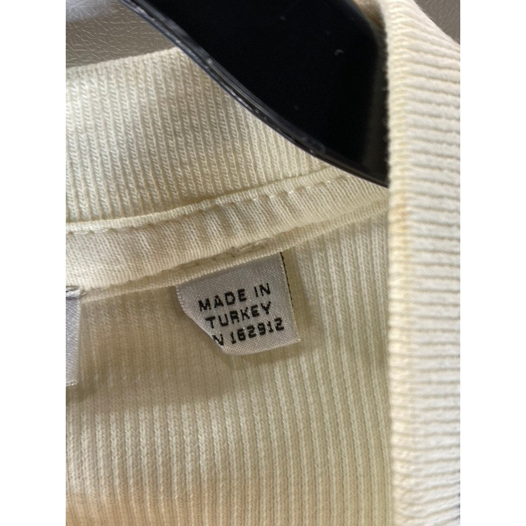 DAILY PAPER Women's Beige Ribbed Erib Crewneck Sleeveless Mini Dress SZ M