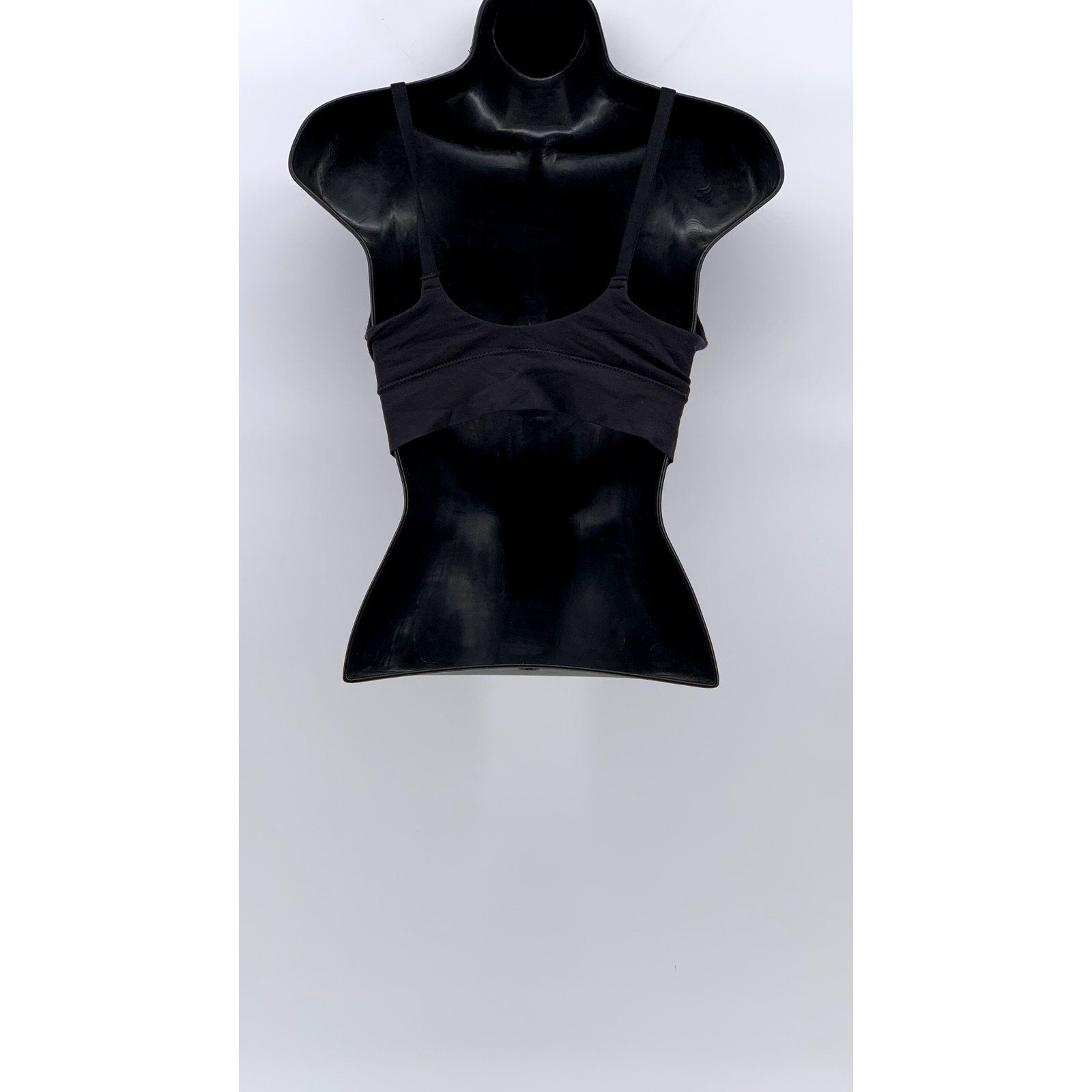 JOCKEY Women's Black Solid Padded Spaghetti Strap V-Neck Bralette SZ M