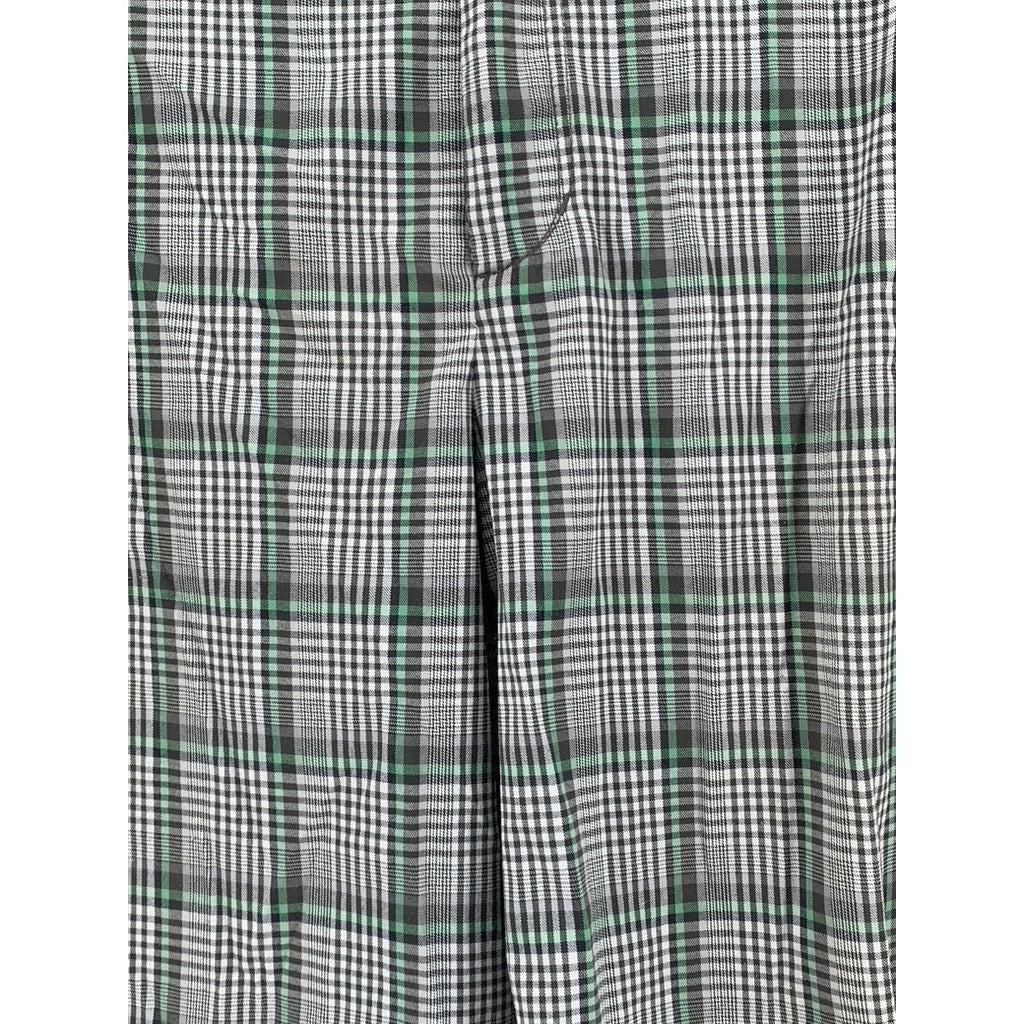 TOMMY BAHAMA Men's Micro-Checkered Green/Grey Lightweight Relaxed Shorts SZ 42