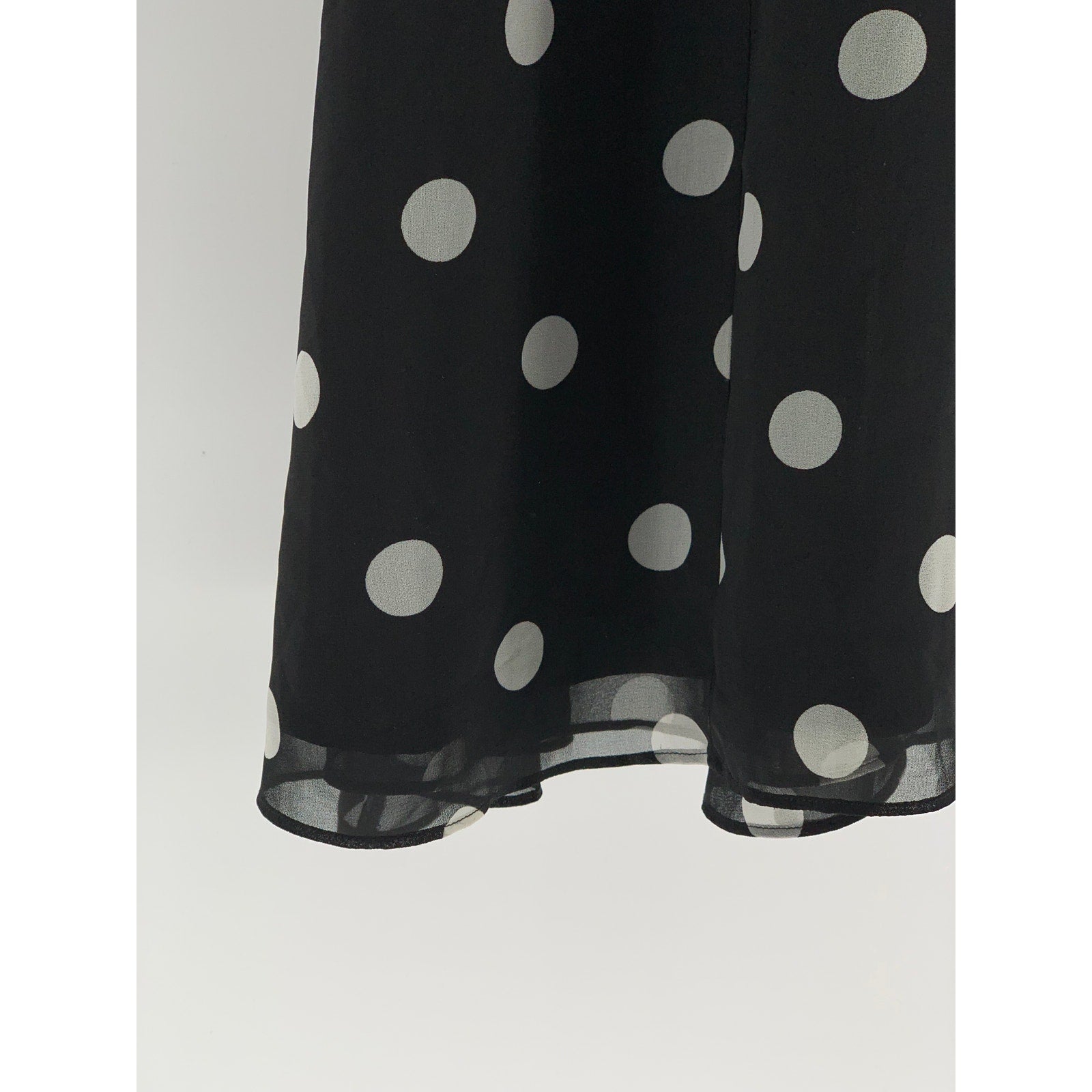 BANANA REPUBLIC Women's Black-White Coin Dot Sleeveless Belted Maxi Dress SZ 10