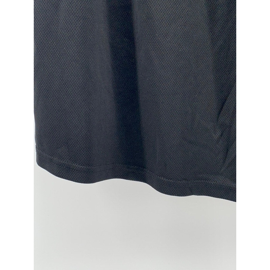 UNIPRO Men's Black Solid Elastic Waist Pull-On Mesh Basketball Shorts SZ M